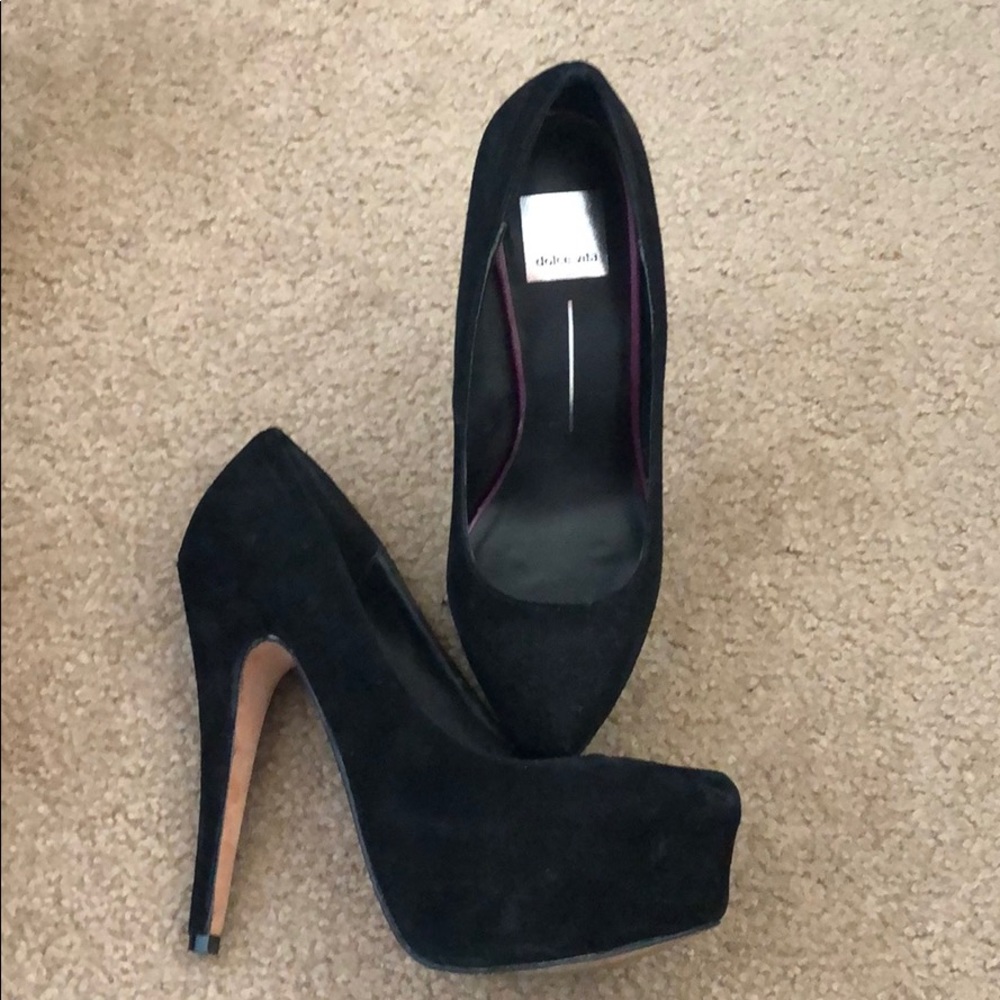 Black dolce vita suede heels